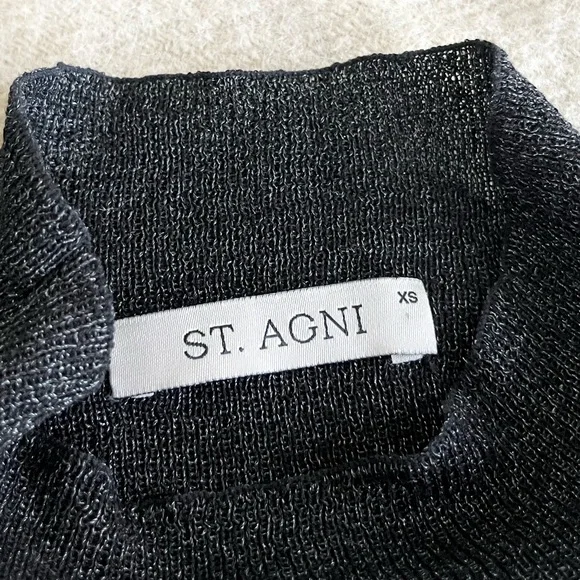 St Agni The Long Sleeve High Neck Knit Top in galaxy - Picture 7 of 11